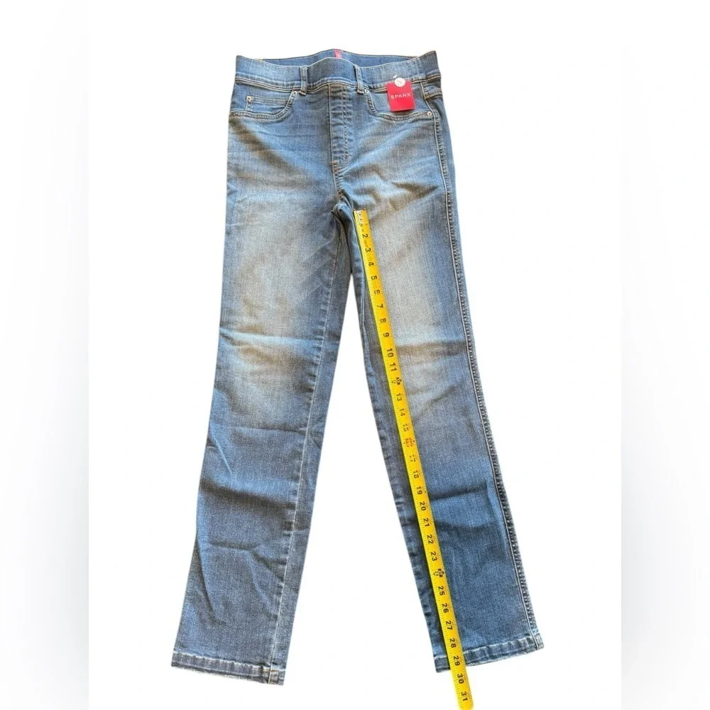 SPANX Straight Leg Jean Vintage Indigo Women’s Size Medium Tall - Picture 6 of 11